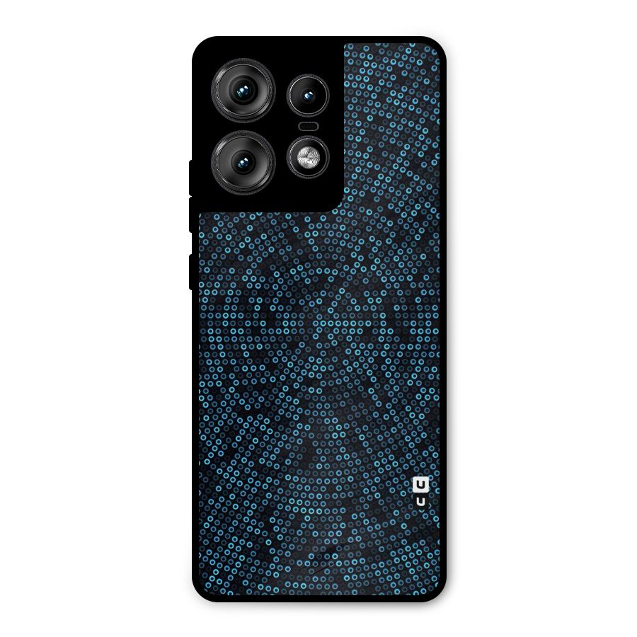Blue Disco Lights Metal Back Case for Motorola Edge 50 Pro