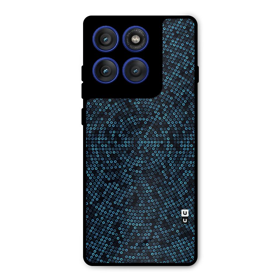 Blue Disco Lights Metal Back Case for Motorola Edge 60 Pro