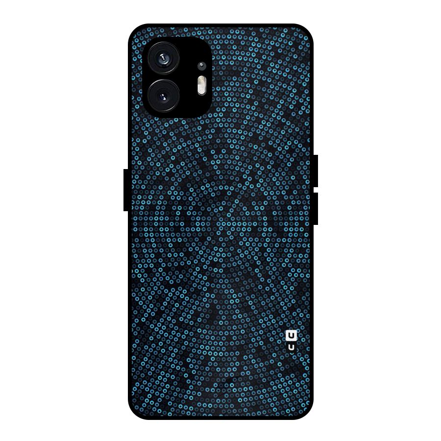 Blue Disco Lights Metal Back Case for Nothing Phone 2