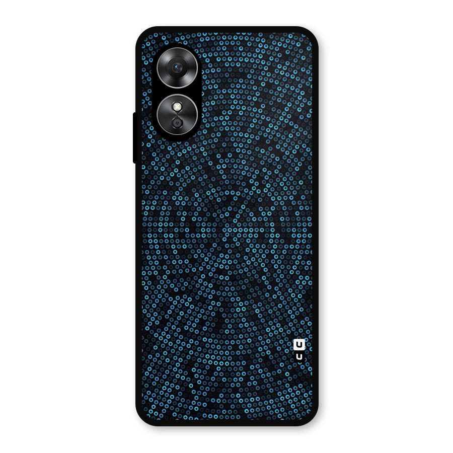 Blue Disco Lights Metal Back Case for Oppo A17