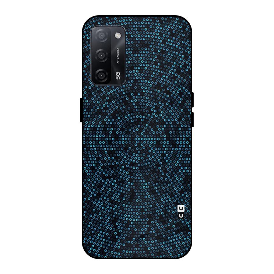 Blue Disco Lights Metal Back Case for Oppo A53s 5G