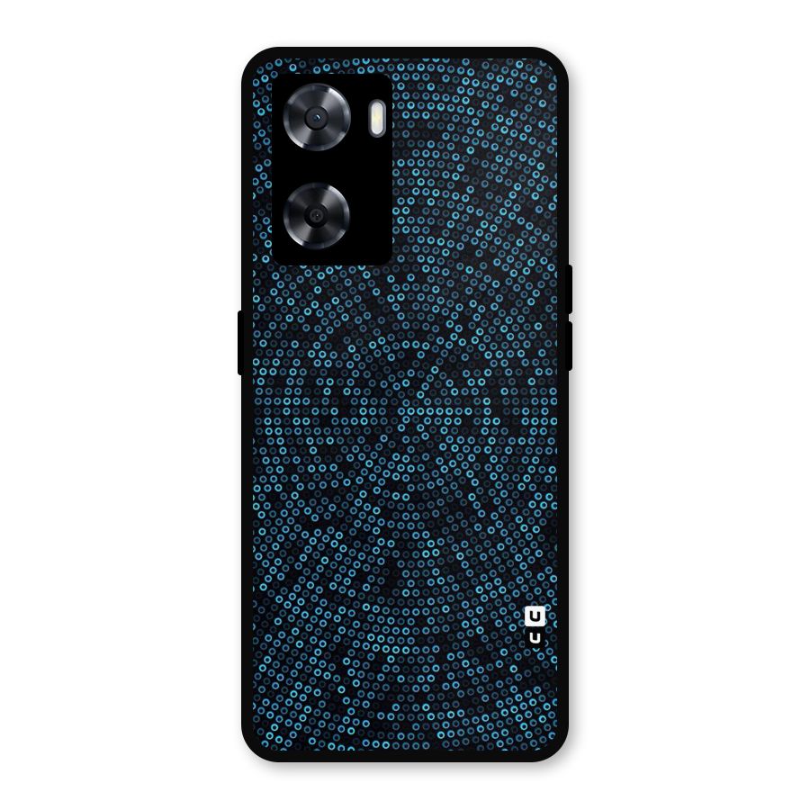 Blue Disco Lights Metal Back Case for Oppo A57 2022