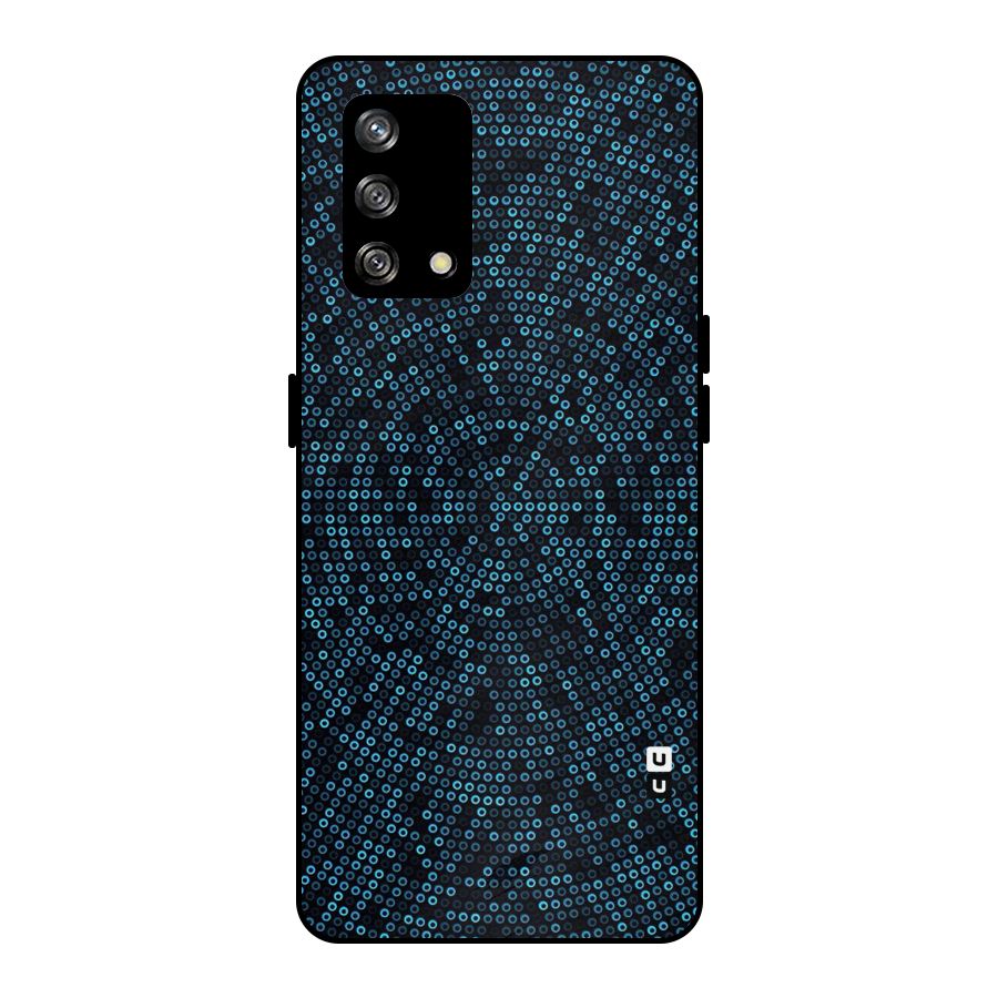 Blue Disco Lights Metal Back Case for Oppo F19