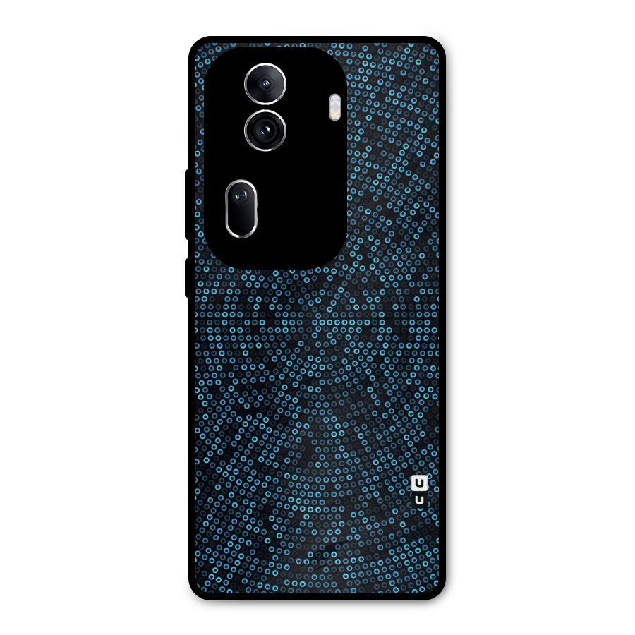 Blue Disco Lights Metal Back Case for Oppo Reno11 Pro 5G