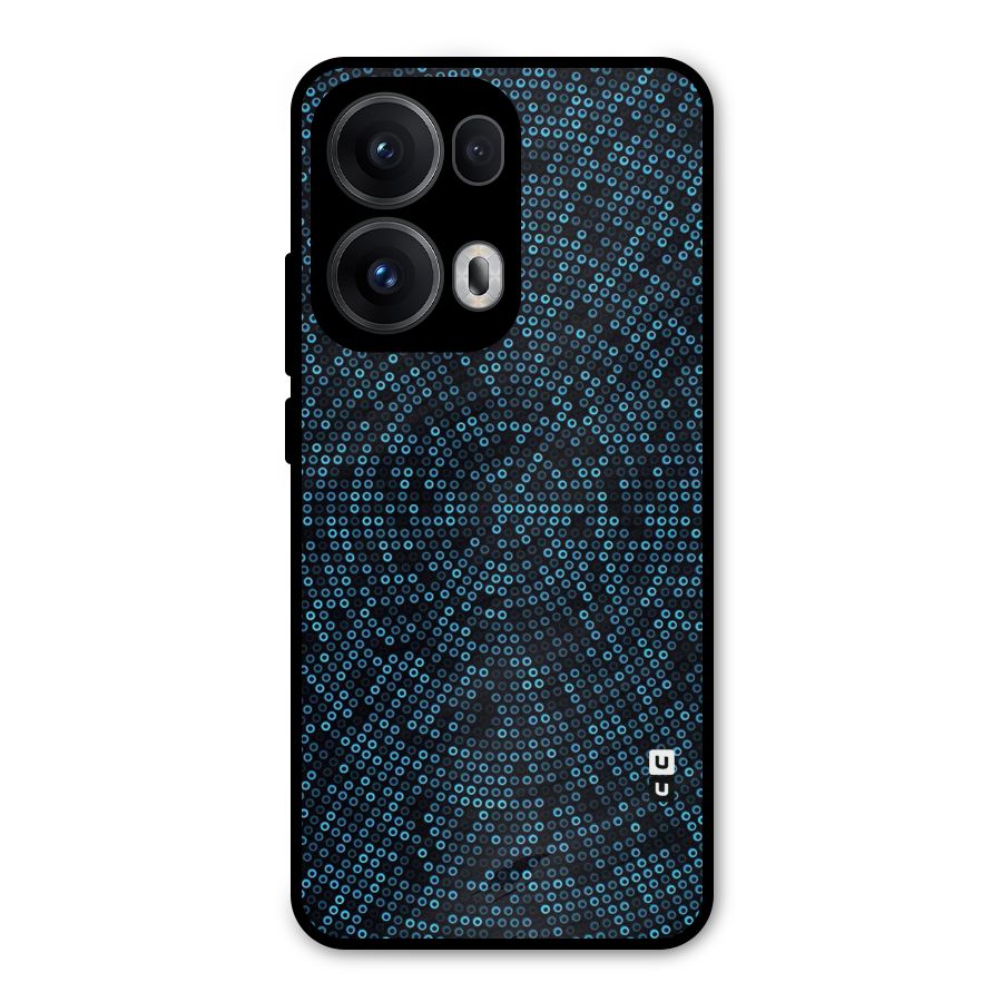 Blue Disco Lights Metal Back Case for Oppo Reno13 Pro