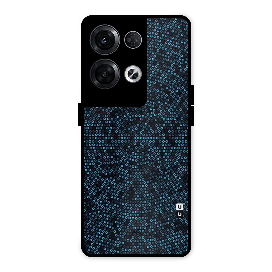 Blue Disco Lights Metal Back Case for Oppo Reno8 Pro 5G