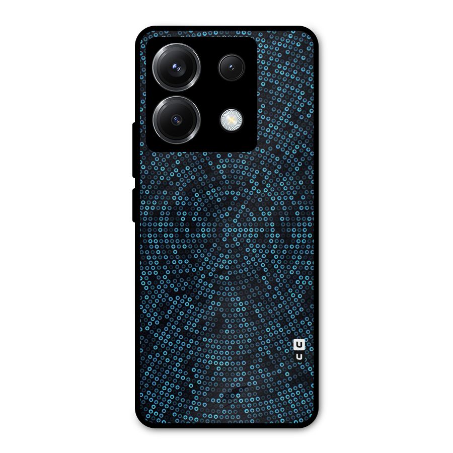 Blue Disco Lights Metal Back Case for Poco X6