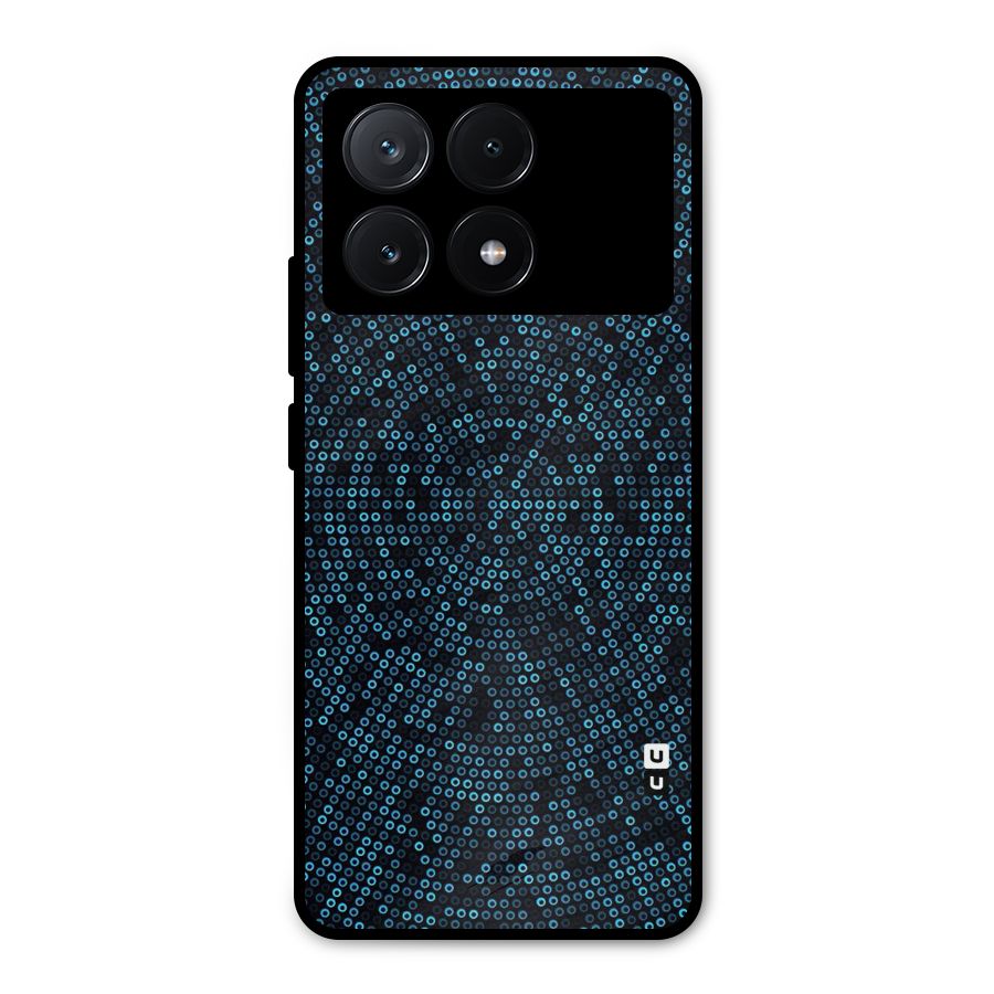Blue Disco Lights Metal Back Case for Poco X6 Pro