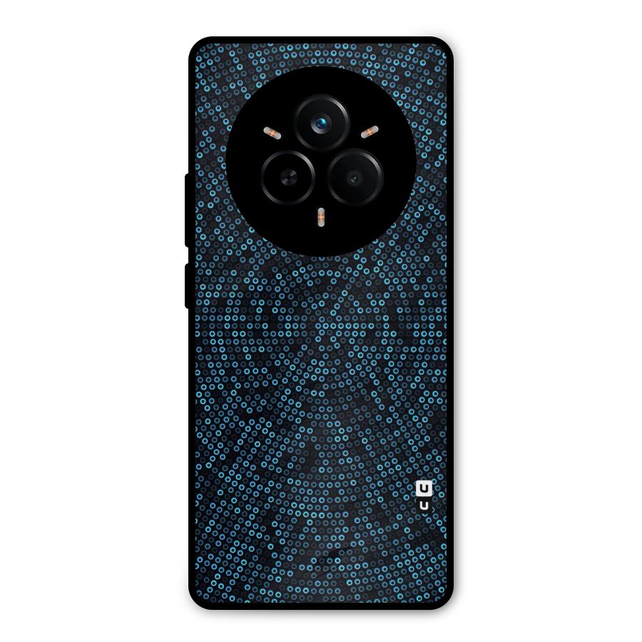 Blue Disco Lights Metal Back Case for Realme 14 Pro