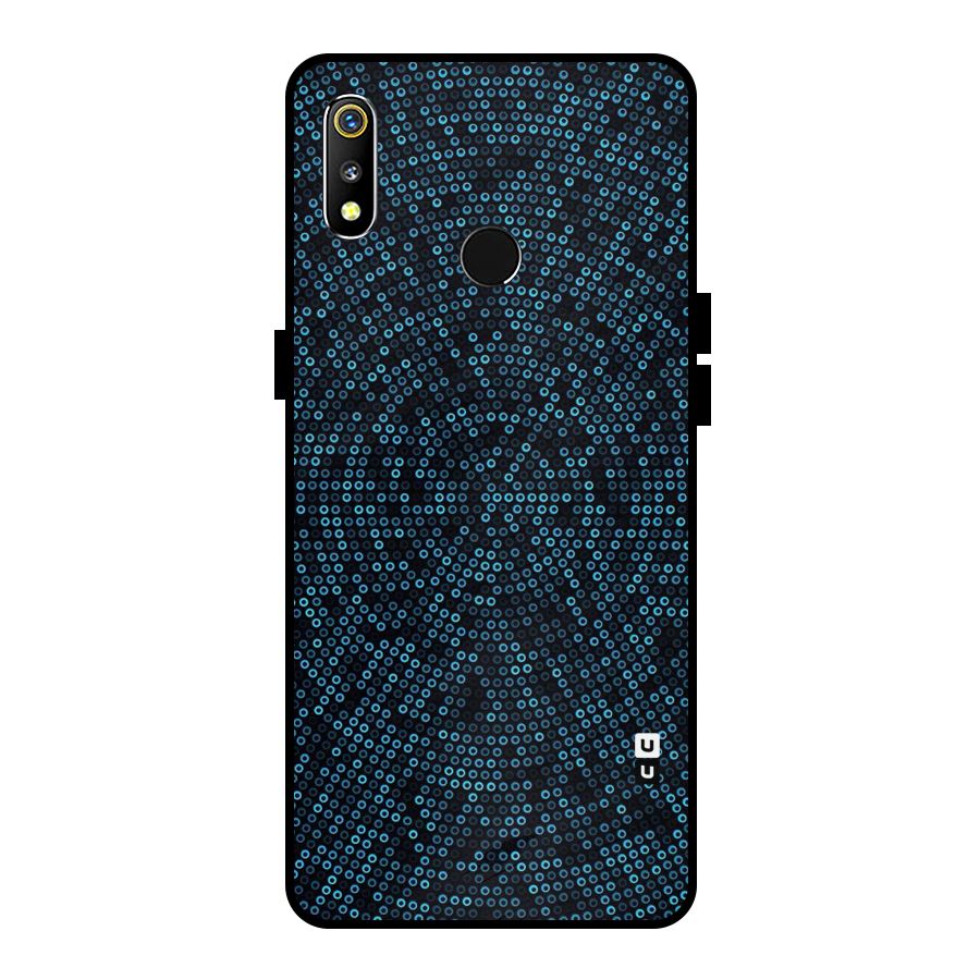 Blue Disco Lights Metal Back Case for Realme 3i