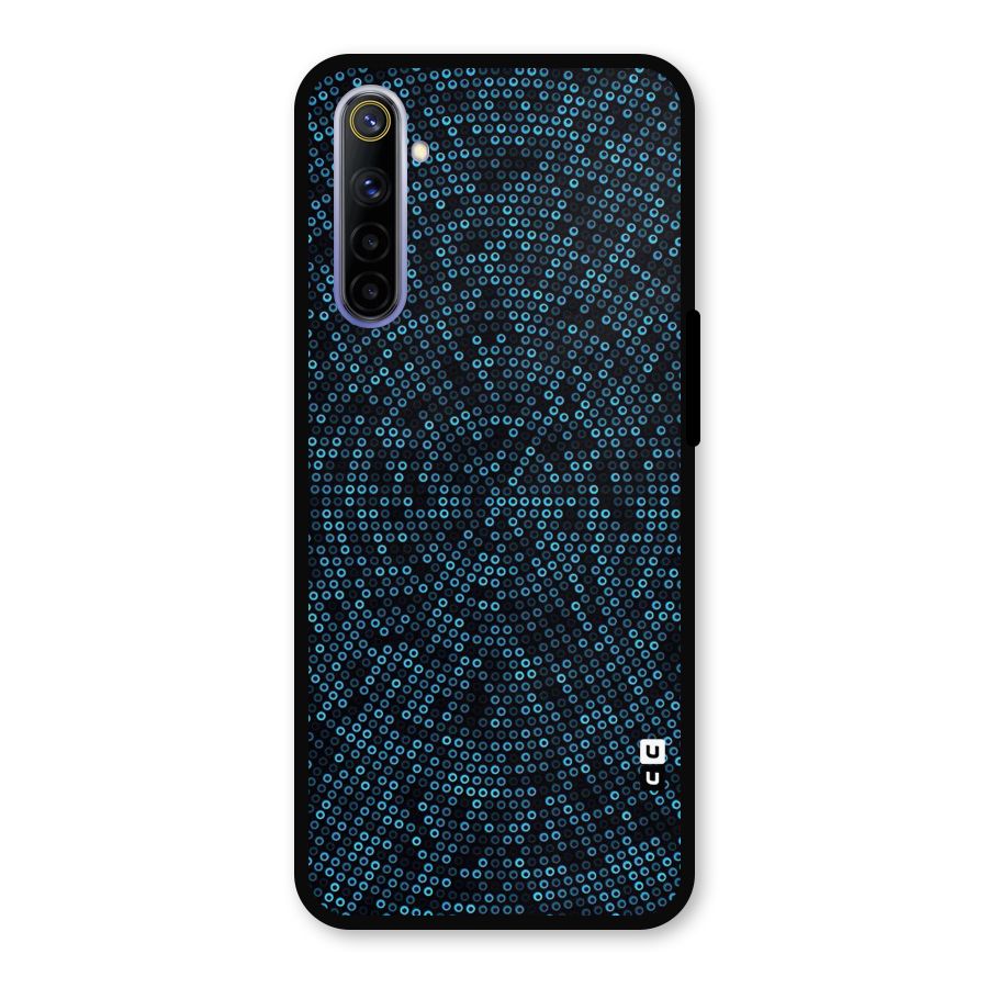 Blue Disco Lights Metal Back Case for Realme 6i