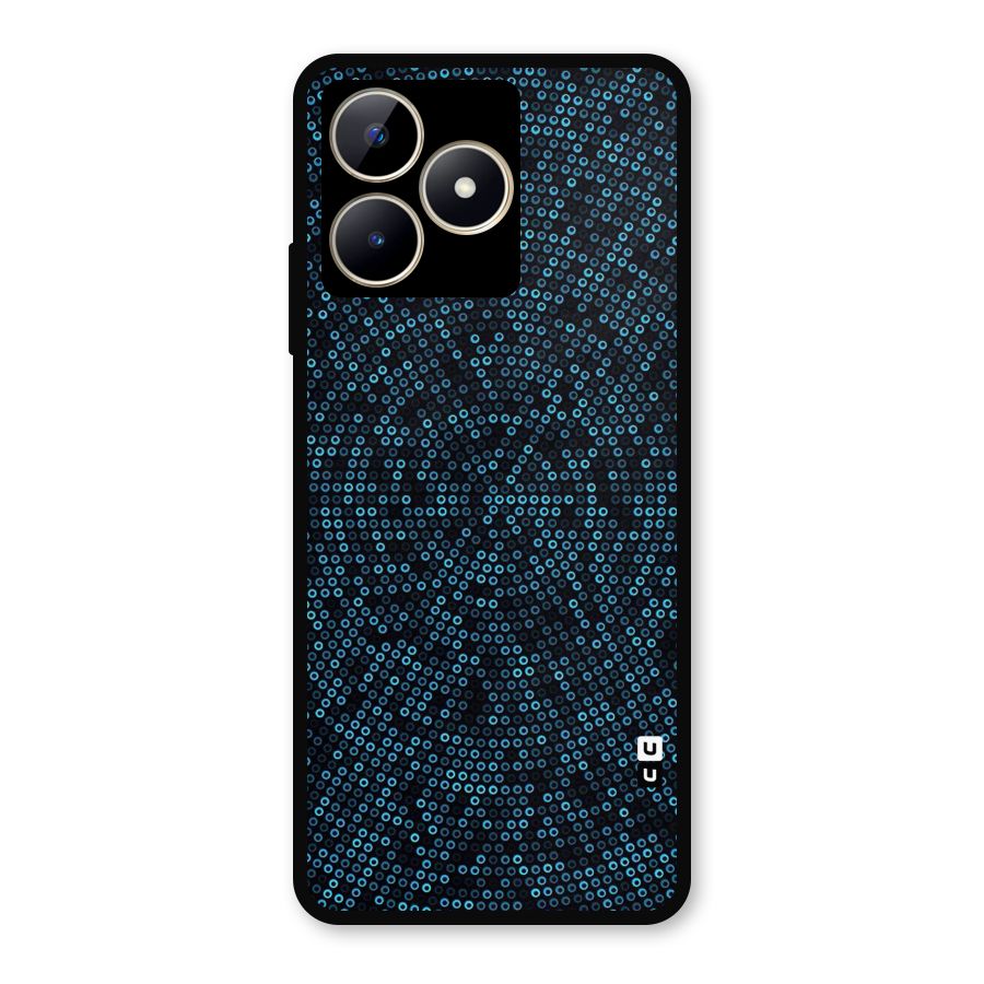 Blue Disco Lights Metal Back Case for Realme C53