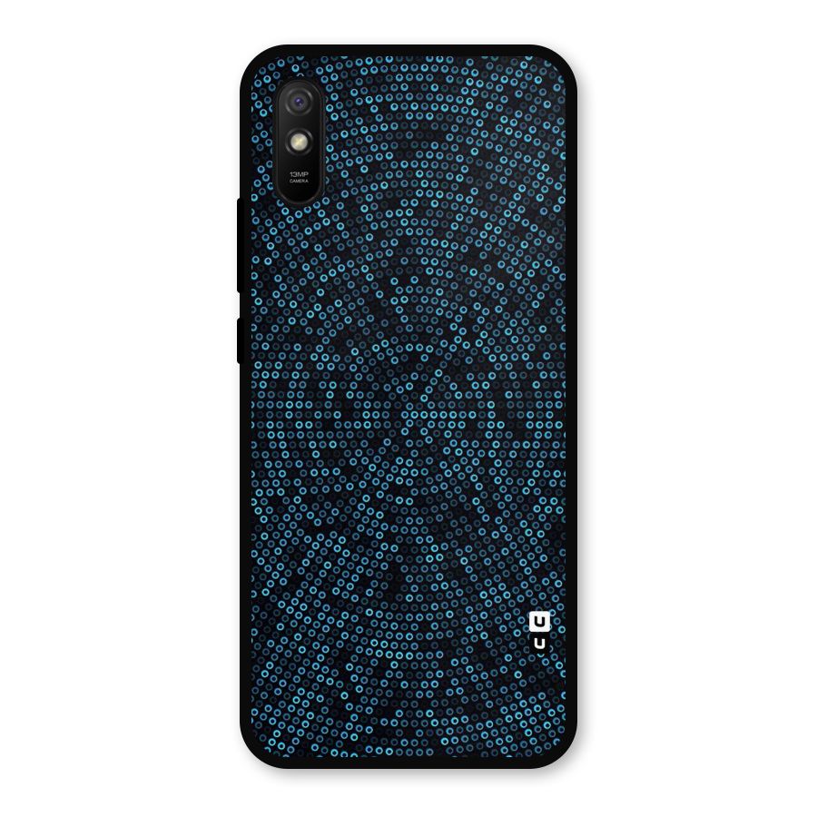 Blue Disco Lights Metal Back Case for Redmi 9i