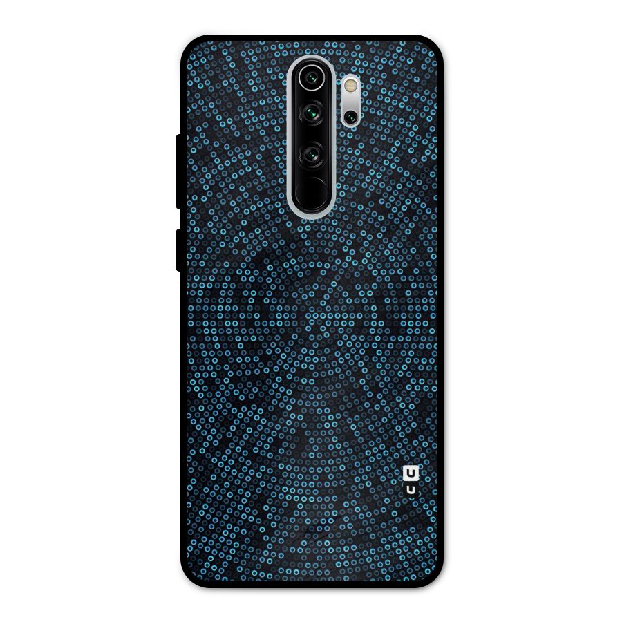 Blue Disco Lights Metal Back Case for Redmi Note 8 Pro