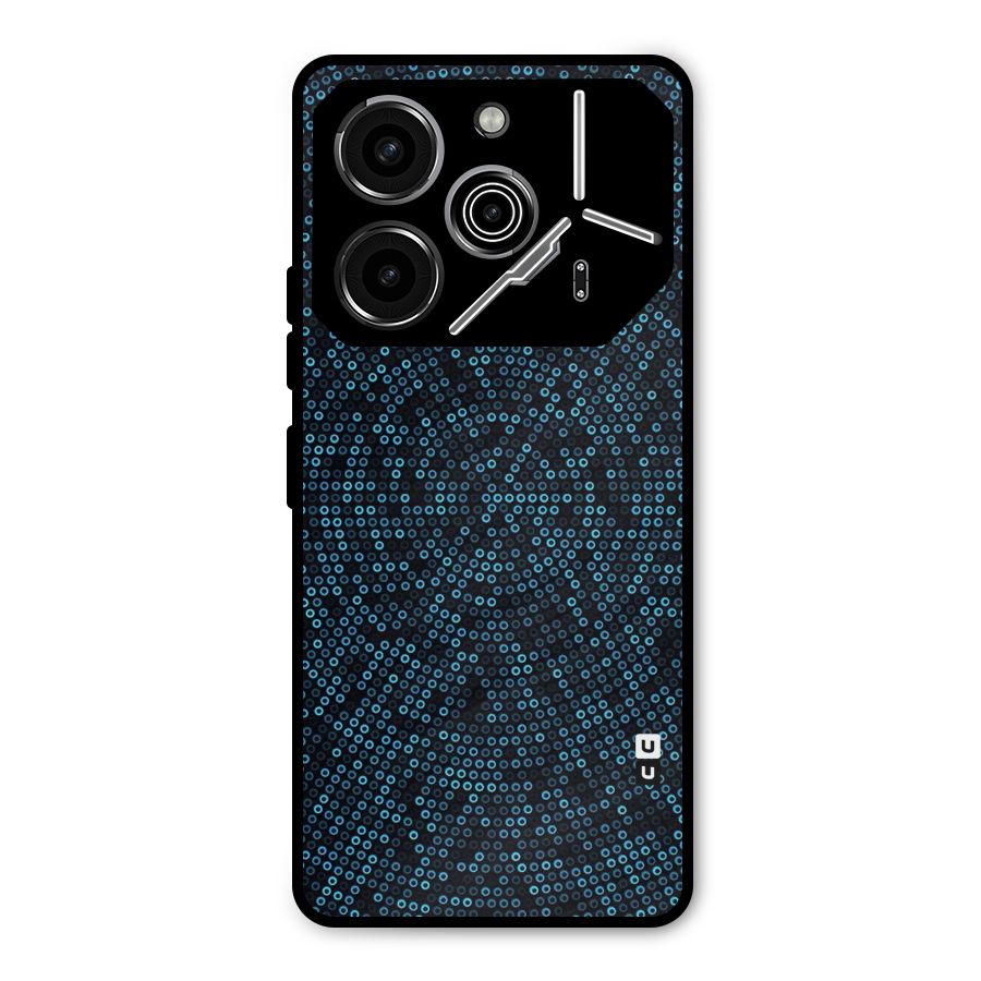 Blue Disco Lights Metal Back Case for Tecno Pova 6 Pro