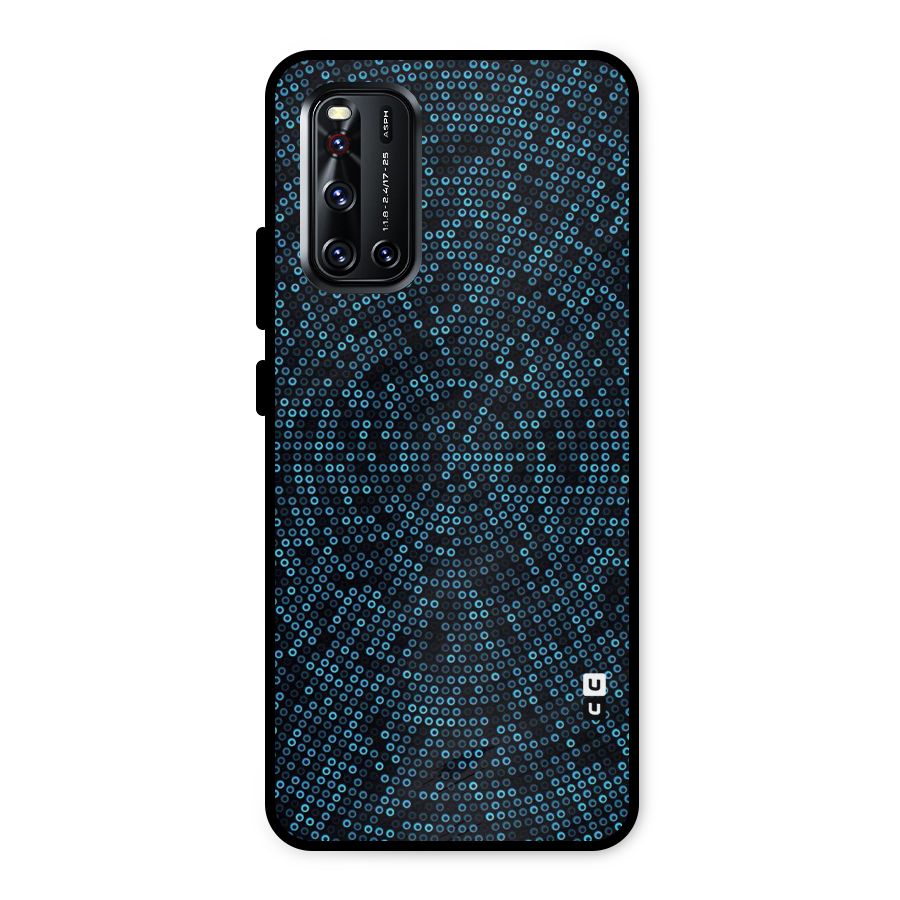 Blue Disco Lights Metal Back Case for Vivo V19