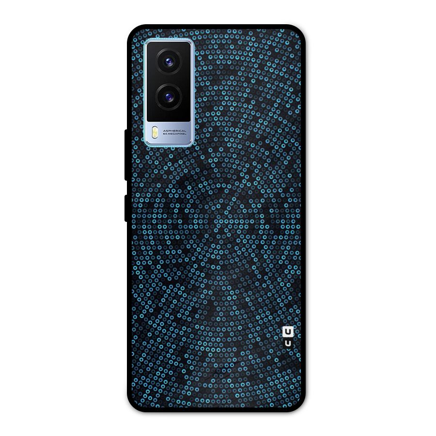 Blue Disco Lights Metal Back Case for Vivo V21e 5G