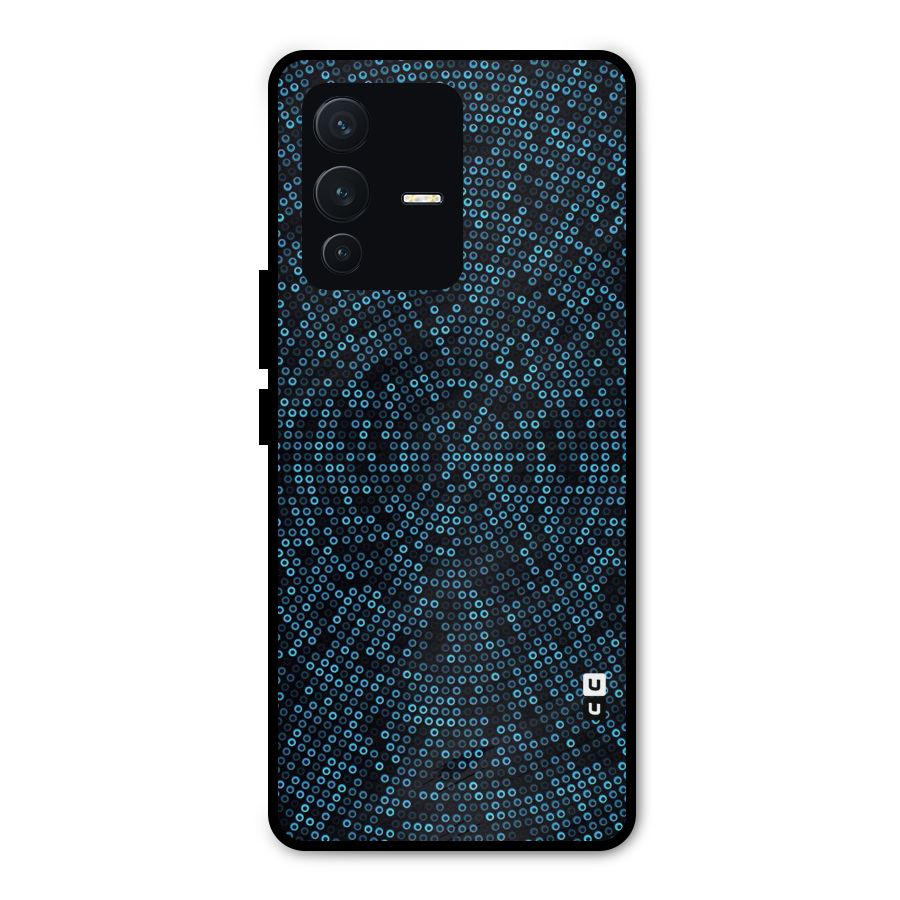 Blue Disco Lights Metal Back Case for Vivo V23 Pro