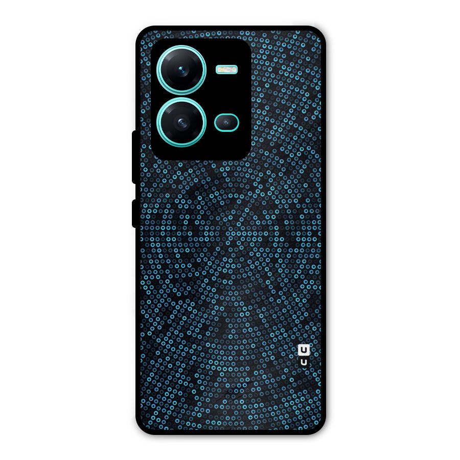Blue Disco Lights Metal Back Case for Vivo V25