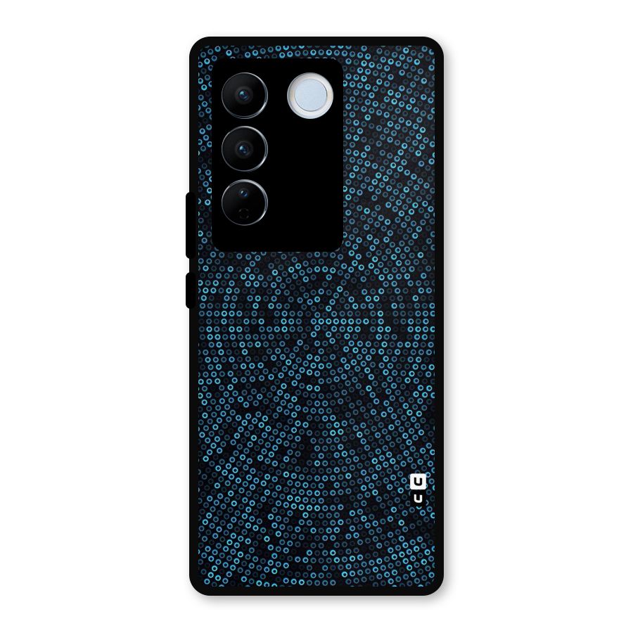 Blue Disco Lights Metal Back Case for Vivo V27 Pro