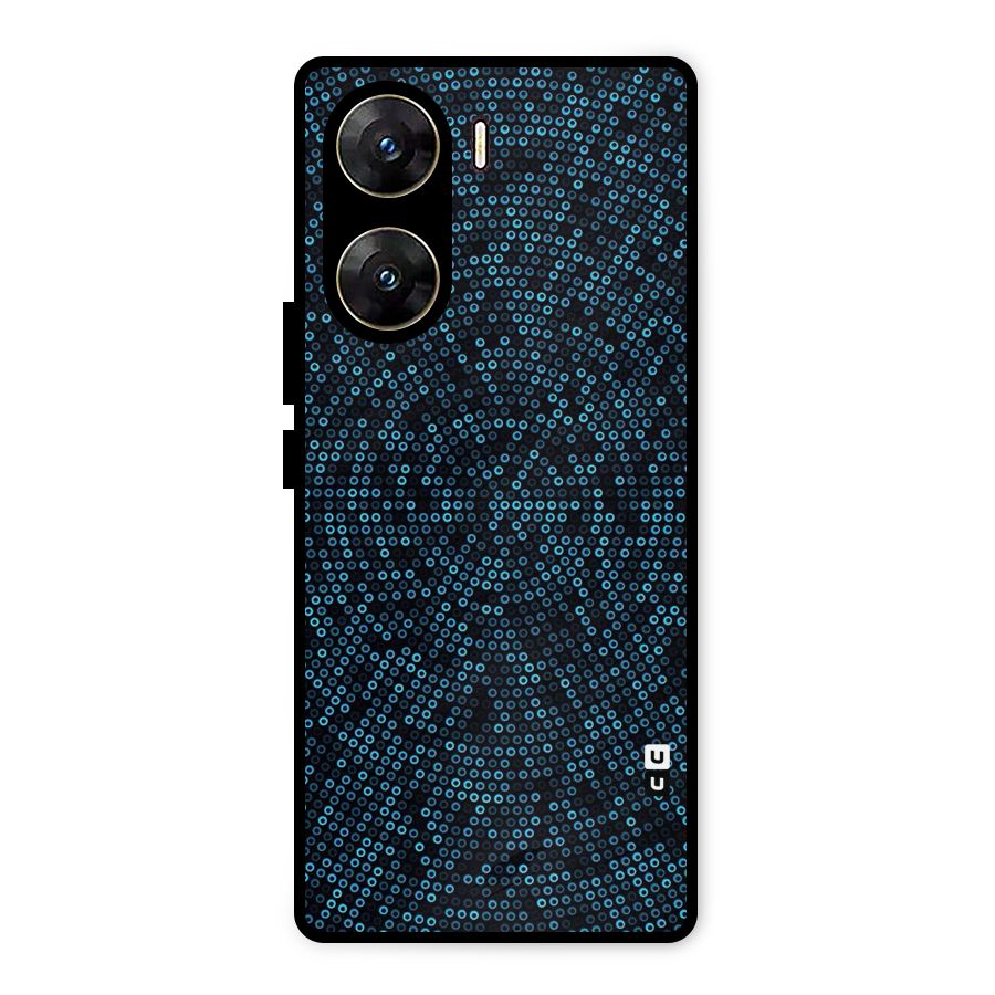 Blue Disco Lights Metal Back Case for Vivo V29e