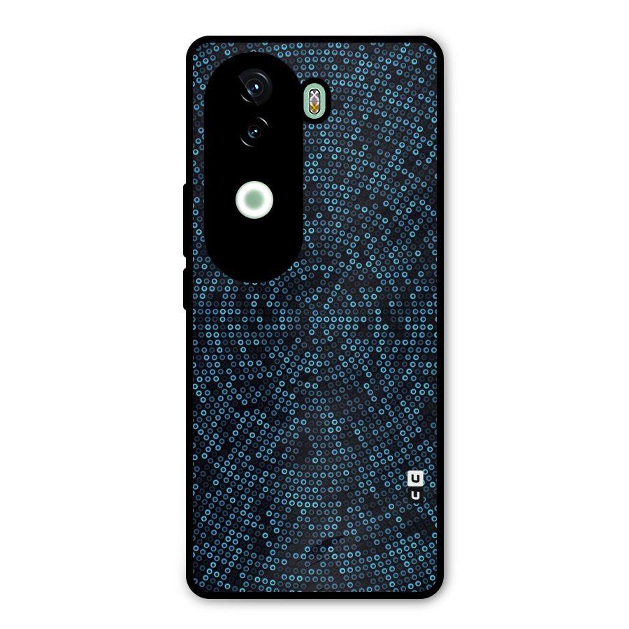 Blue Disco Lights Metal Back Case for Vivo V40e