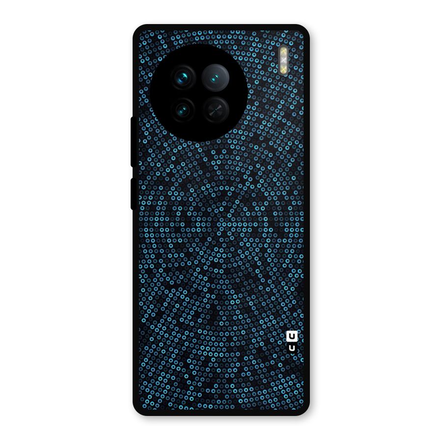 Blue Disco Lights Metal Back Case for Vivo X90