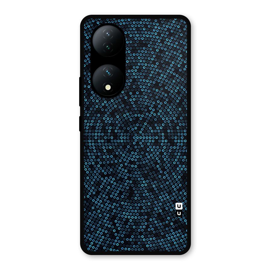 Blue Disco Lights Metal Back Case for Vivo Y100