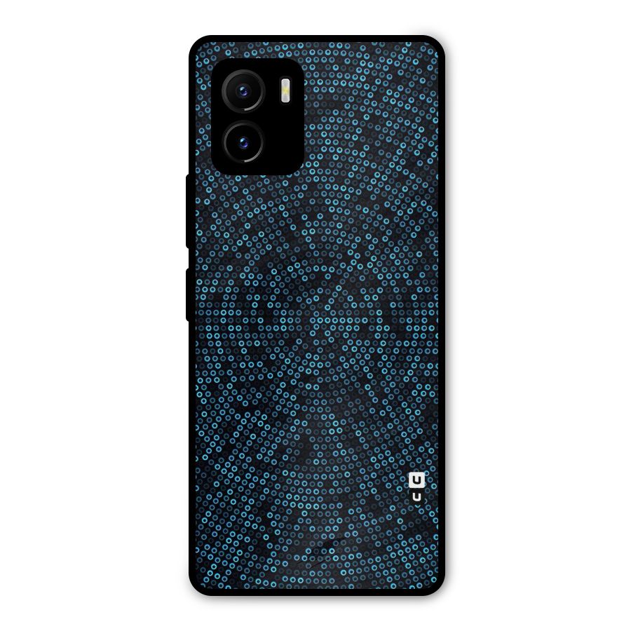Blue Disco Lights Metal Back Case for Vivo Y15s