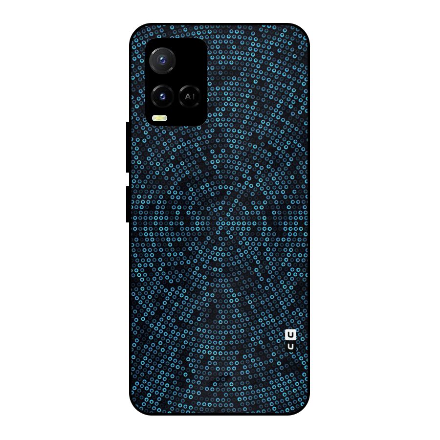 Blue Disco Lights Metal Back Case for Vivo Y21 2021