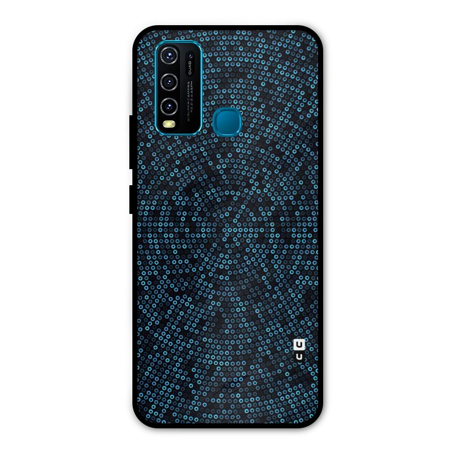 Blue Disco Lights Metal Back Case for Vivo Y30