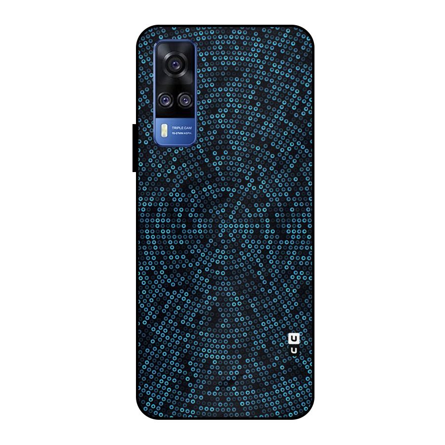 Blue Disco Lights Metal Back Case for Vivo Y51