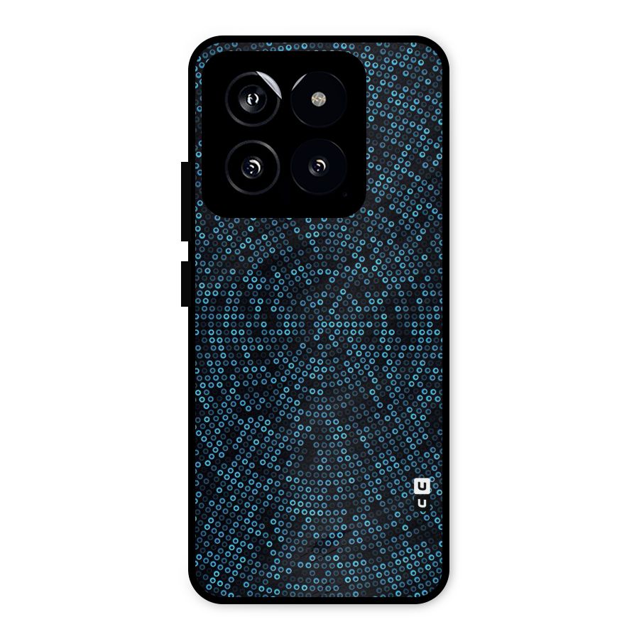 Blue Disco Lights Metal Back Case for Xiaomi 14