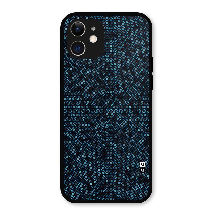 Blue Disco Lights Metal Back Case for iPhone 12