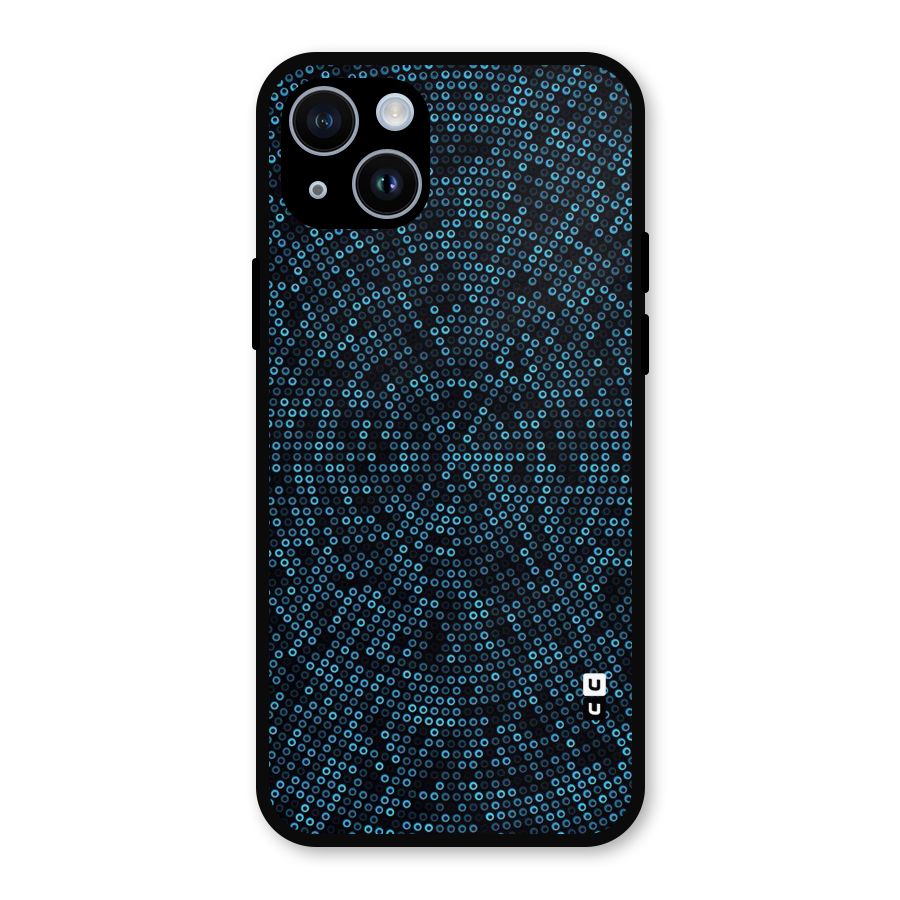 Blue Disco Lights Metal Back Case for iPhone 14