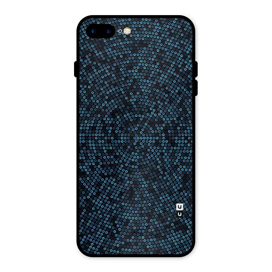 Blue Disco Lights Metal Back Case for iPhone 8 Plus