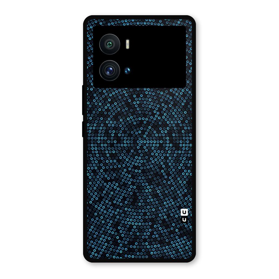 Blue Disco Lights Metal Back Case for iQOO 9 Pro