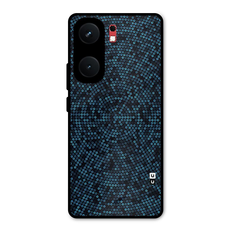 Blue Disco Lights Metal Back Case for iQOO Neo 9 Pro