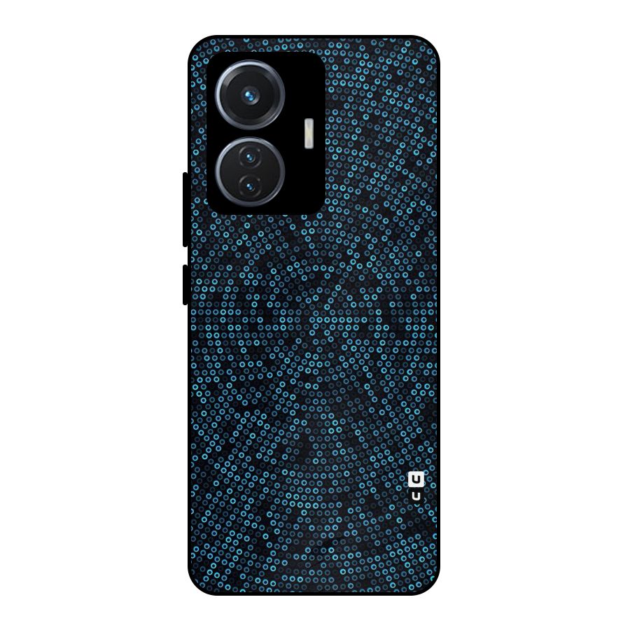 Blue Disco Lights Metal Back Case for iQOO Z6 44W