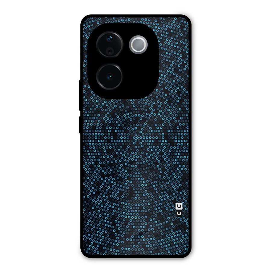 Blue Disco Lights Metal Back Case for iQOO Z9s Pro