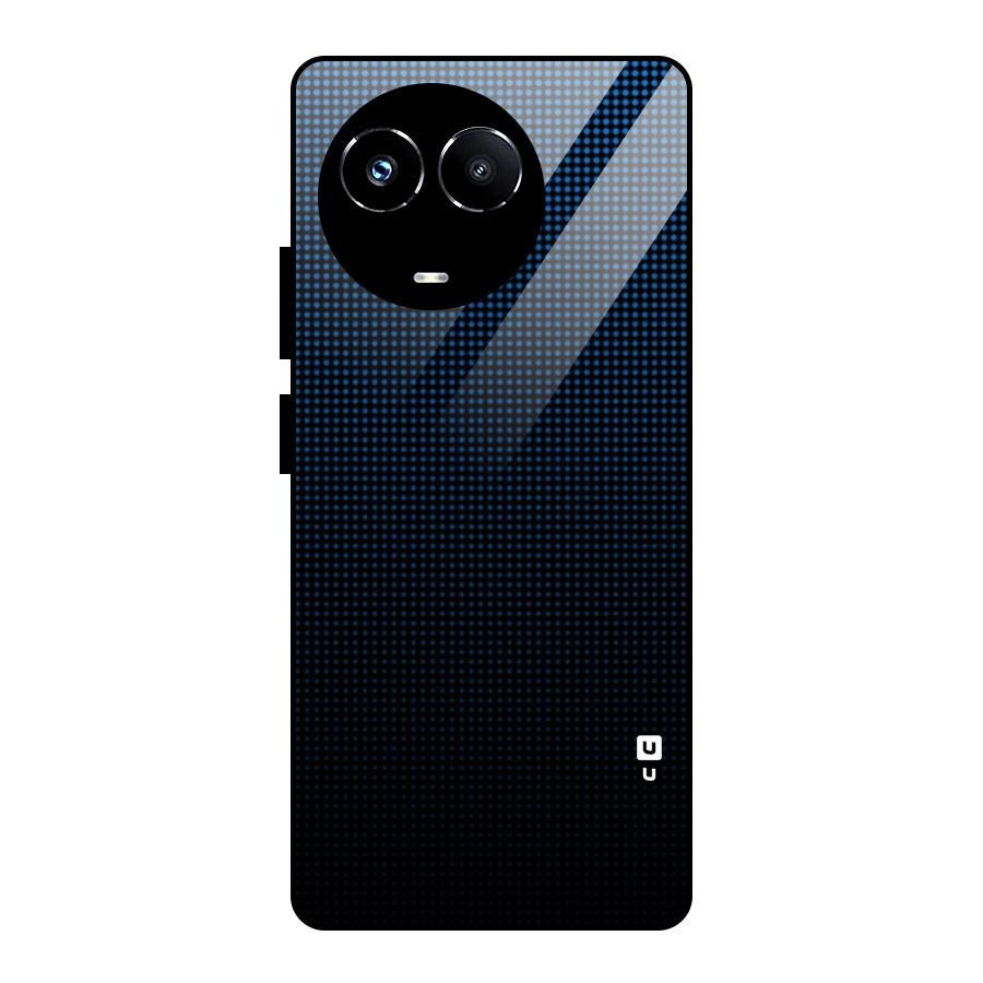 Blue Dots Shades Glass Back Case for Realme 11X