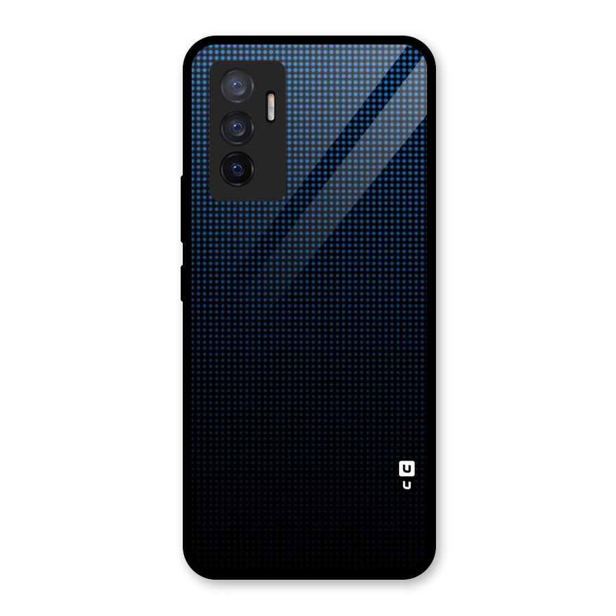 Blue Dots Shades Glass Back Case for Vivo V23e
