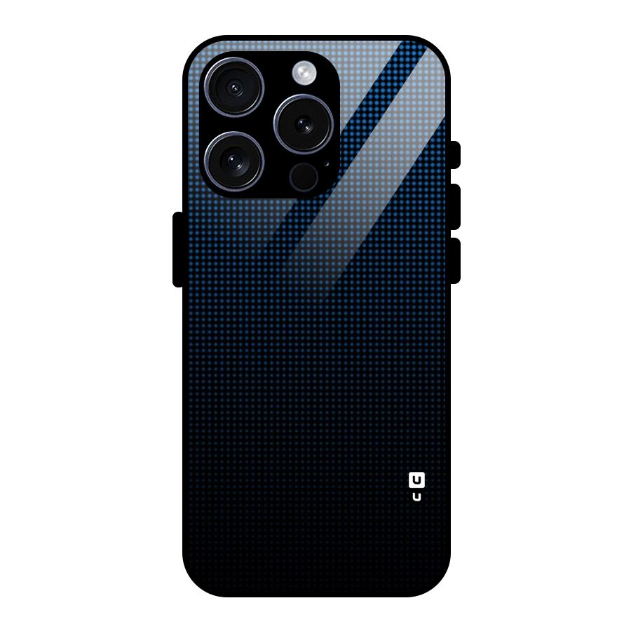 Blue Dots Shades Glass Back Case for iPhone 15 Pro