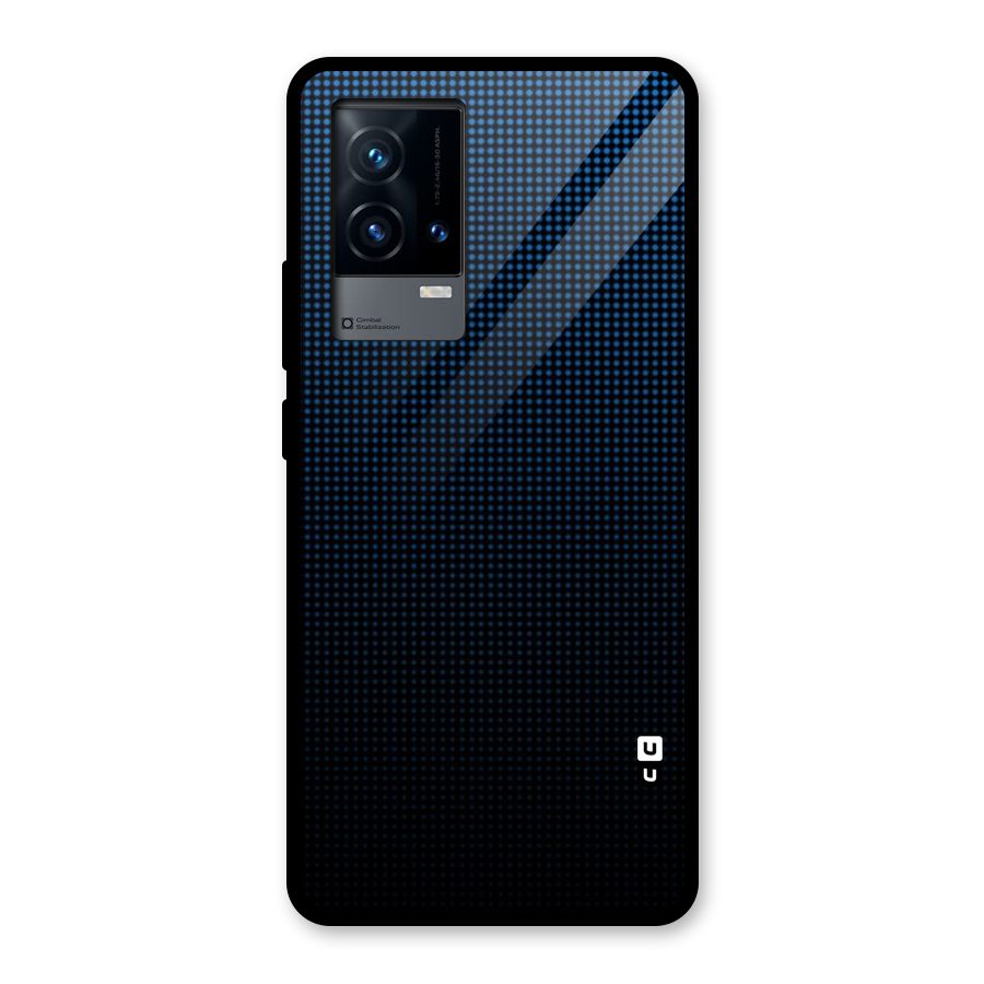 Blue Dots Shades Glass Back Case for iQOO 9 5G