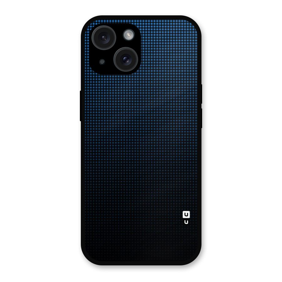 Blue Dots Shades Metal Back Case for iPhone 15