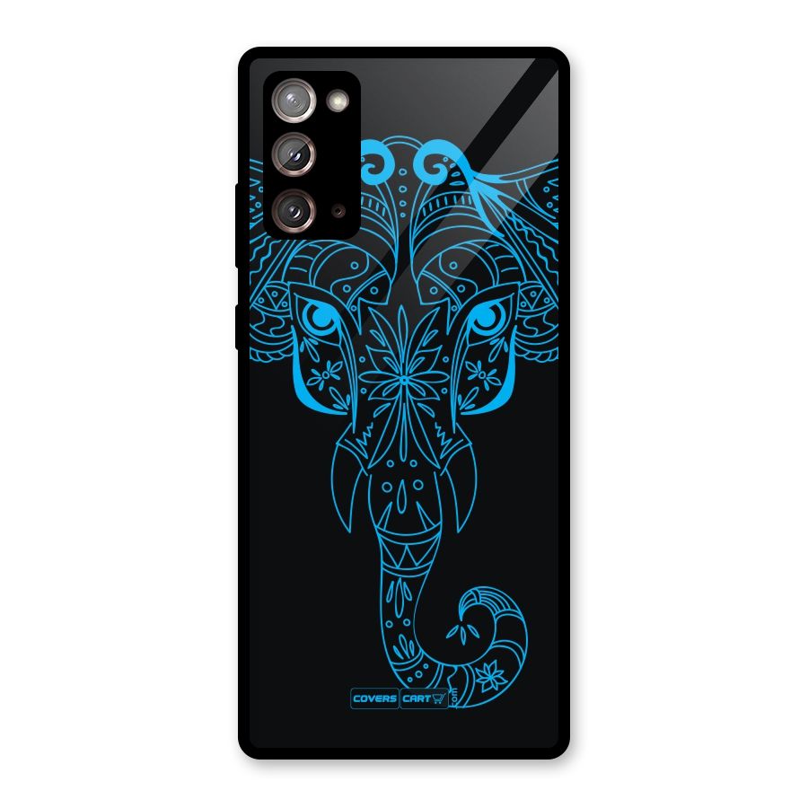 Blue Elephant Ethnic Glass Back Case for Galaxy Note 20