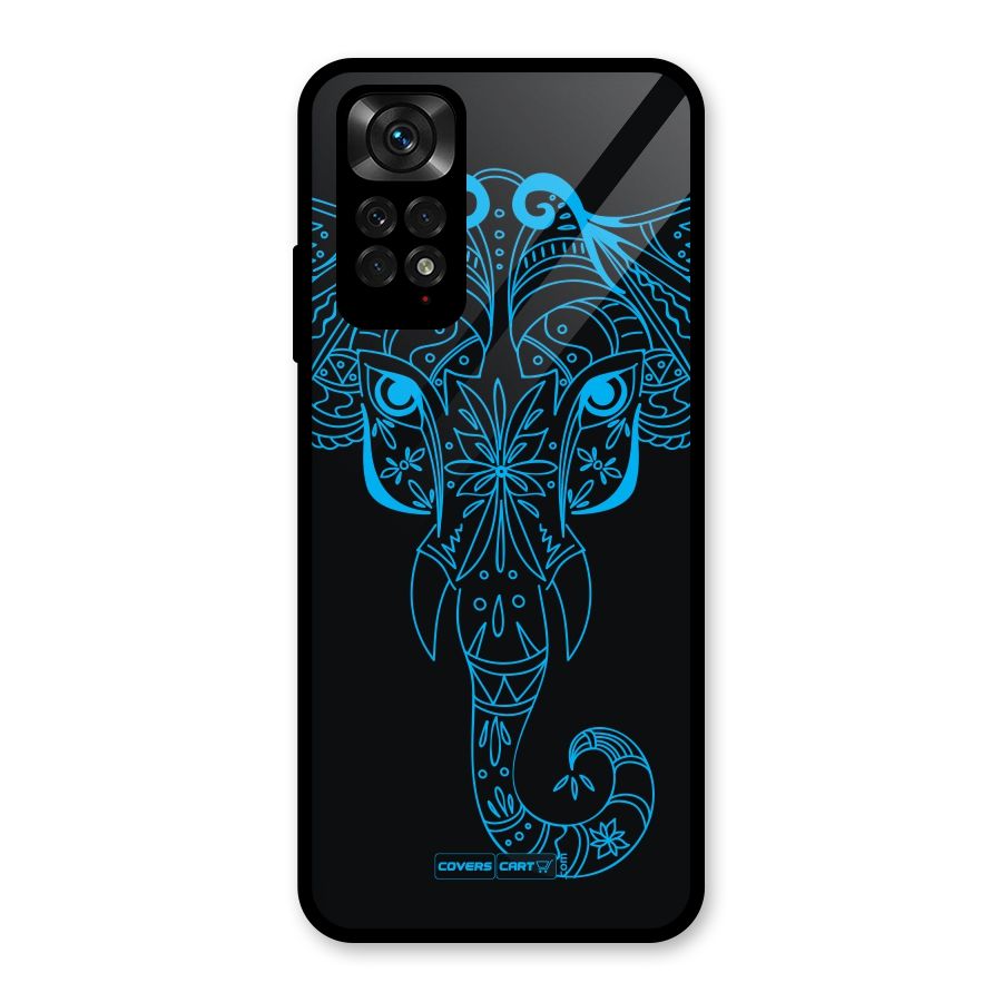 Blue Elephant Ethnic Glass Back Case for Redmi Note 11S