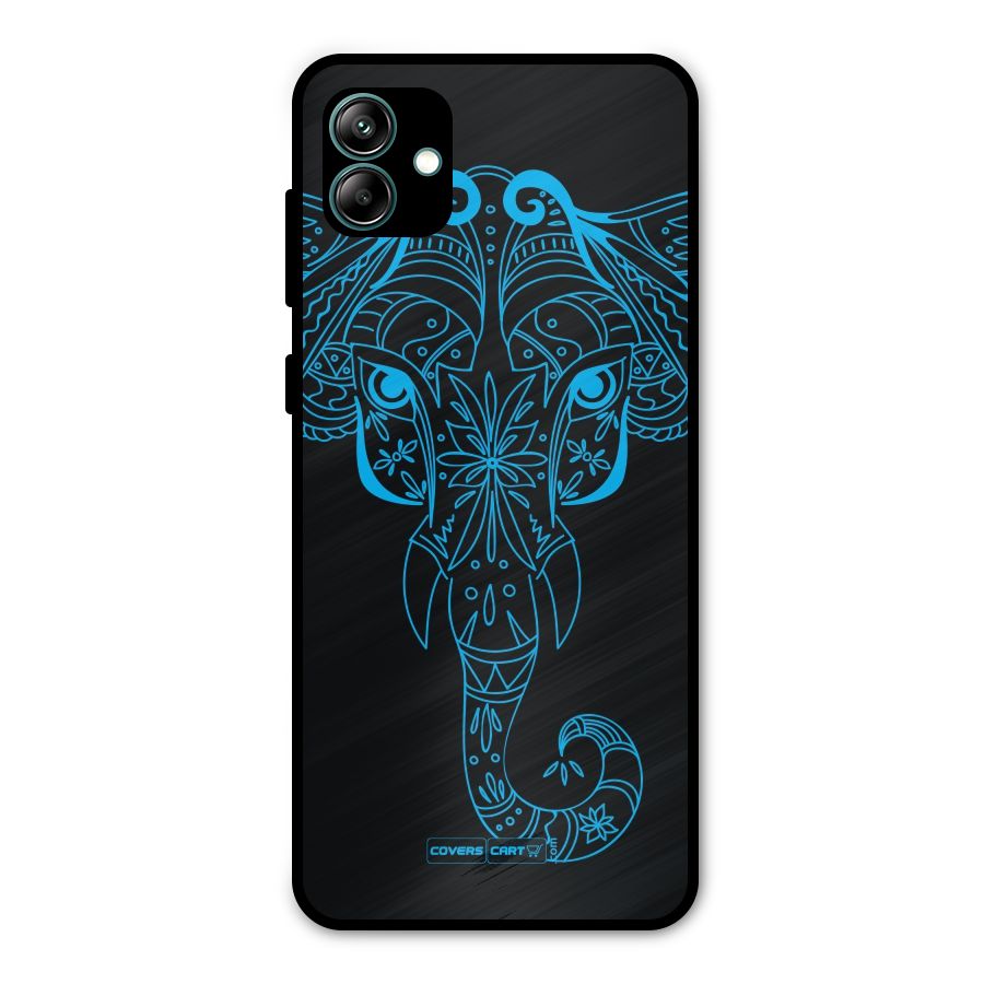 Blue Elephant Ethnic Metal Back Case for Galaxy A04