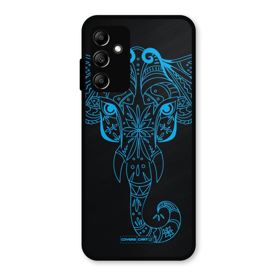 Blue Elephant Ethnic Metal Back Case for Galaxy A14 5G