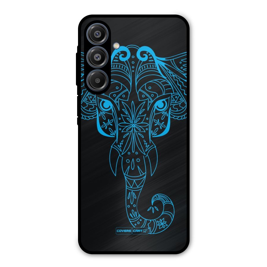 Blue Elephant Ethnic Metal Back Case for Galaxy A16 5G
